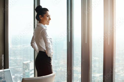 Business, thinking and woman in office, view and decision with corporate success, future and solution. Person, window and accountant with positive mindset, career ambition and company development Free Download Business, thinking and woman in office, view and decision with corporate success, future and solution. Person, window and accountant with positive mindset, career ambition and company development - GFXLoad