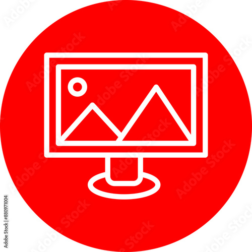 Film Color Correction Vector Line White Circle Red