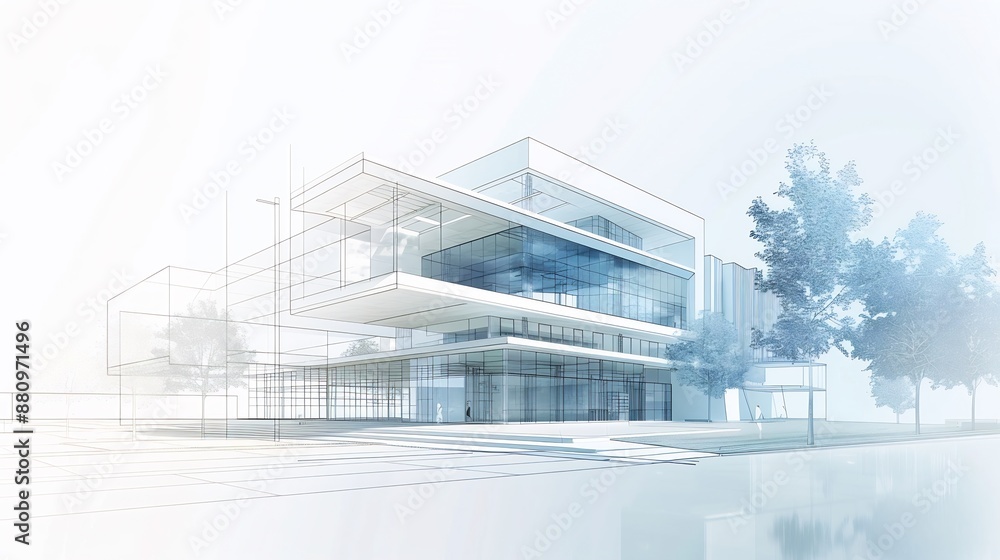 Architectural Blueprint of a Modern Building Architectural Blueprint of a Modern Building