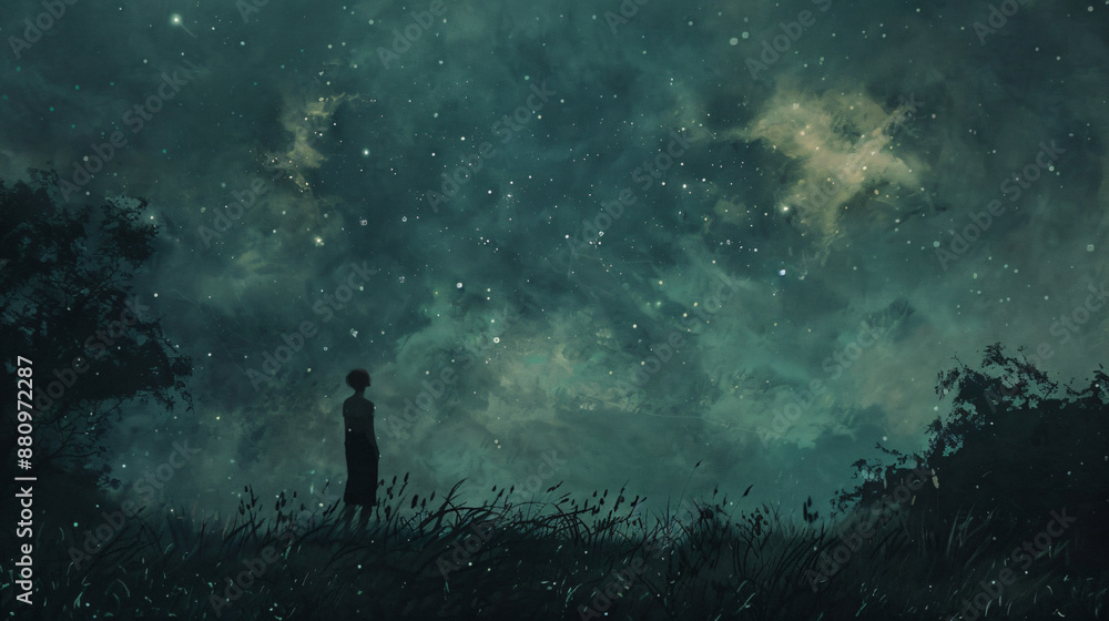 Fototapeta premium Staring at the Night Sky