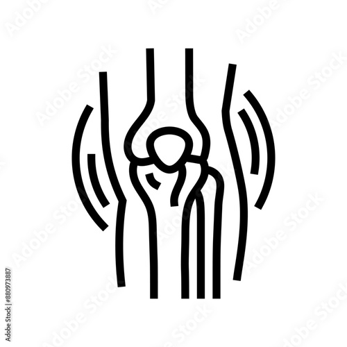 joint pain obesity overweight line icon vector. joint pain obesity overweight sign. isolated contour symbol black illustration