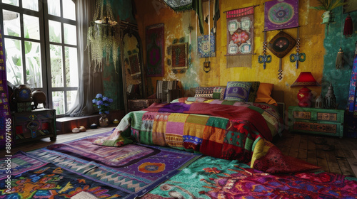 the interior of a room in Boho: motley freedom © Станислав Воронко