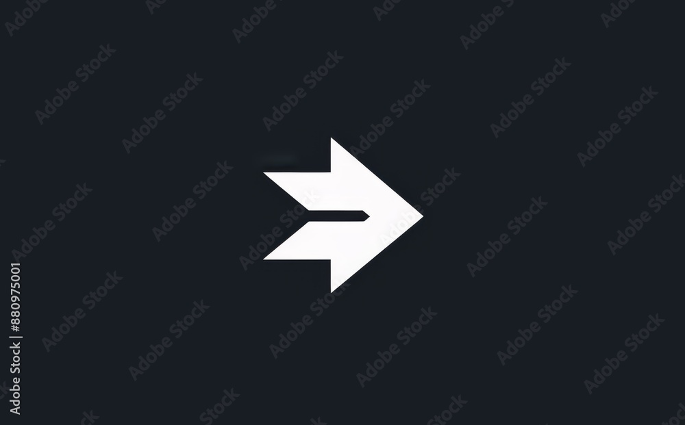 Minimalist arrow icon for digital communication Minimalist arrow icon for digital communication