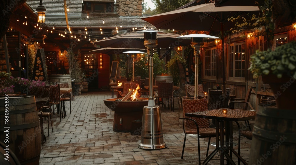 Outdoor Patio Heaters Warm Rustic Countryside Restaurant With Cozy Fire Pit for Open-Air Dining Outdoor Patio Heaters Warm Rustic Countryside Restaurant With Cozy Fire Pit for Open-Air Dining