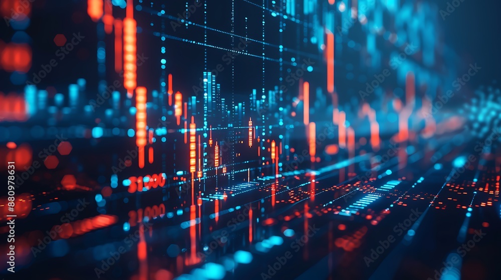 Futuristic Financial Data Visualization Futuristic Financial Data Visualization