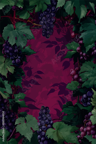 Collection of abstract wine-themed autumn illustrations, perfect for wine festivals and seasonal posters. Includes various frames for text with vibrant colors and intricate designs.