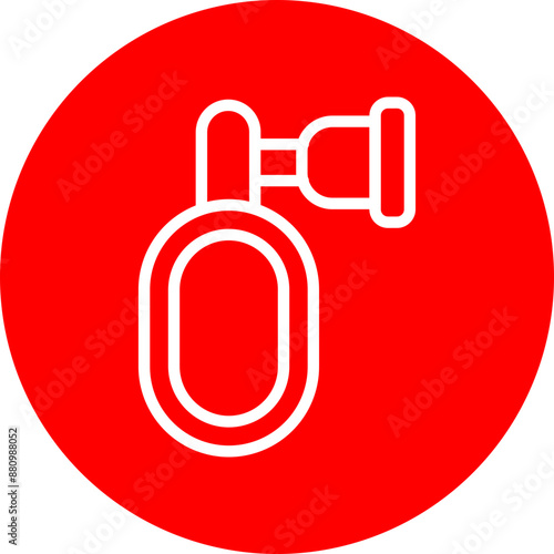 Anesthesia Vector Line White Circle Red