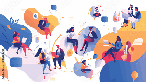 Business communication and collaboration teamwork 