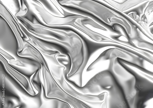 background smooth shiny silver metal texture on liquid metal concept
