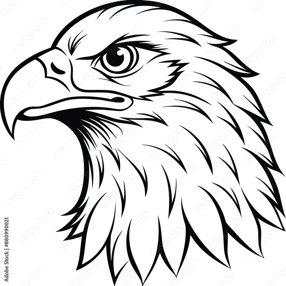 Eagle Head Minimalist Line Art Vector Illustrations - Cartoon, Clipart and Line Art Designs Eagle Head Minimalist Line Art Vector Illustrations - Cartoon, Clipart and Line Art Designs