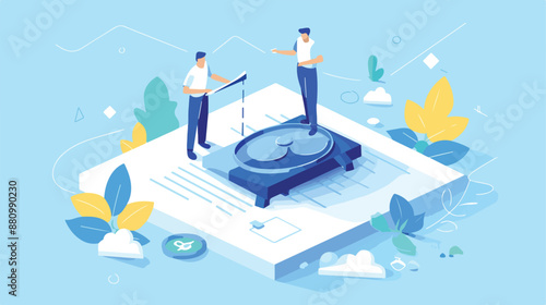 Business measurement of price and value with scale 