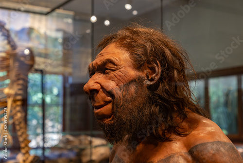 Obraz na płótnie Reconstruction of Ancient Human w salonie