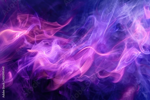 A close-up shot of swirling pink and purple smoke