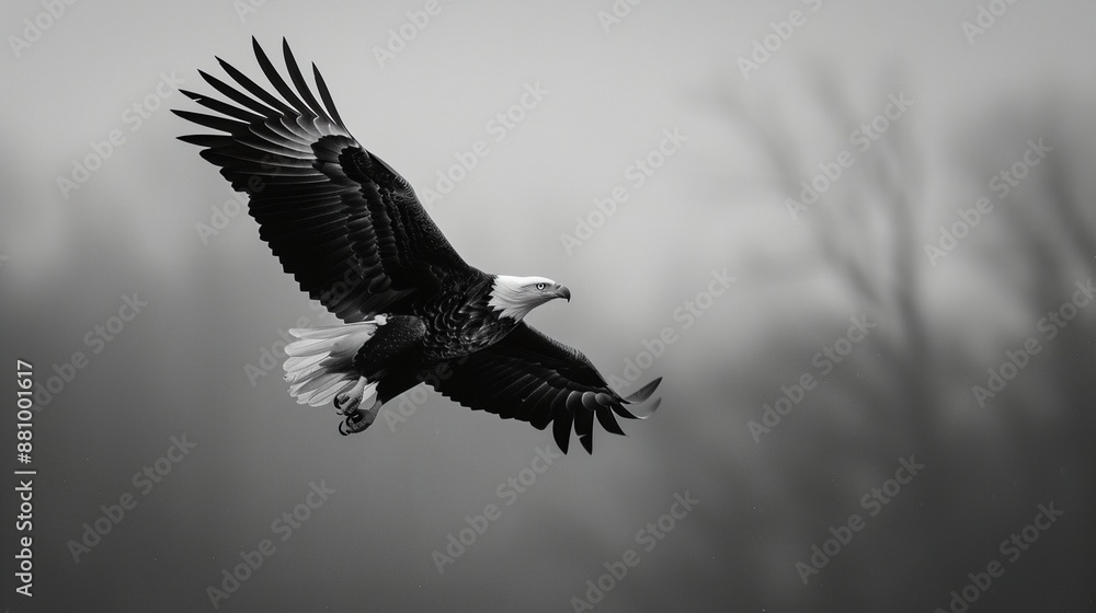 Obraz premium an eagle soaring through the air