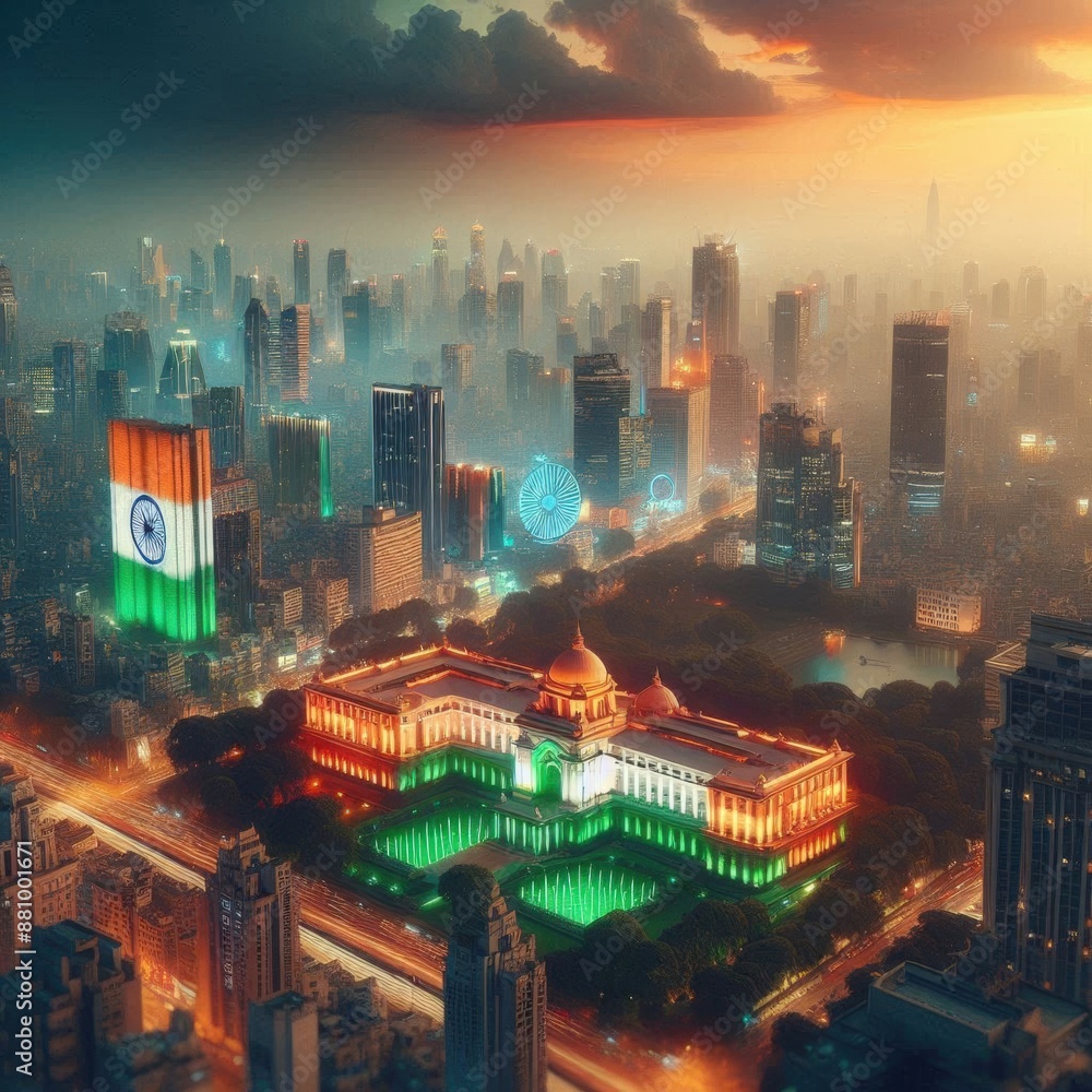 Fototapeta premium Happy Republic Day India | Indian Independence Day | 15 August