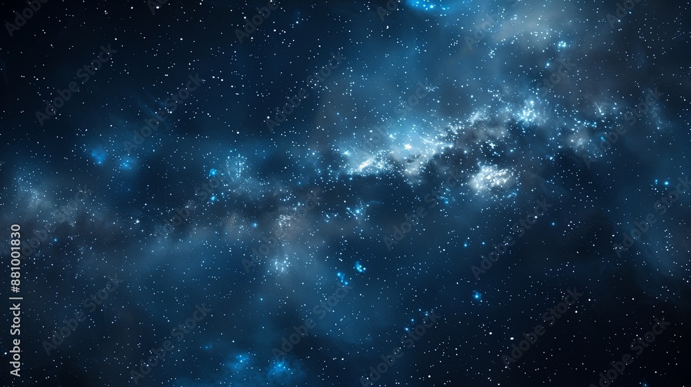 Fototapeta premium a large and bright blue space filled with stars