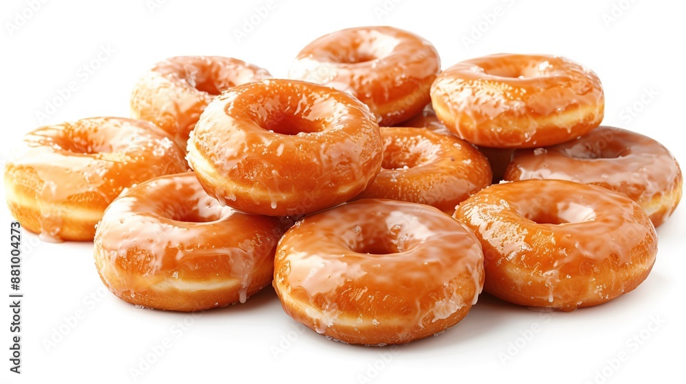 A Pile of Delicious Glazed Donuts A Pile of Delicious Glazed Donuts