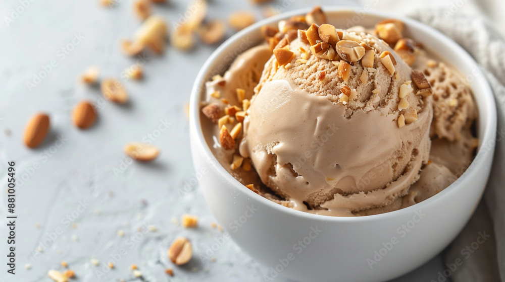 Peanut Butter Ice Cream with Chopped Peanuts