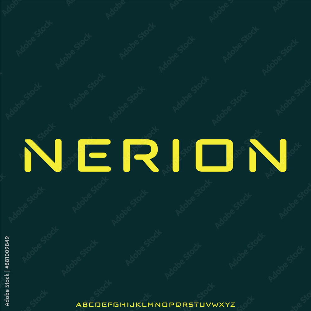 Obraz premium futuristic modern elegant font alphabet vector