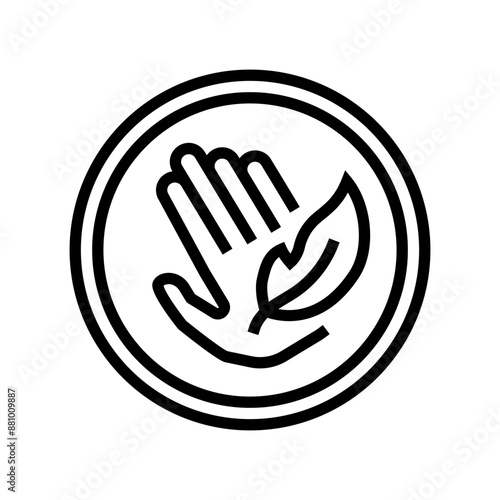 hypoallergenic label product caution line icon vector. hypoallergenic label product caution sign. isolated contour symbol black illustration