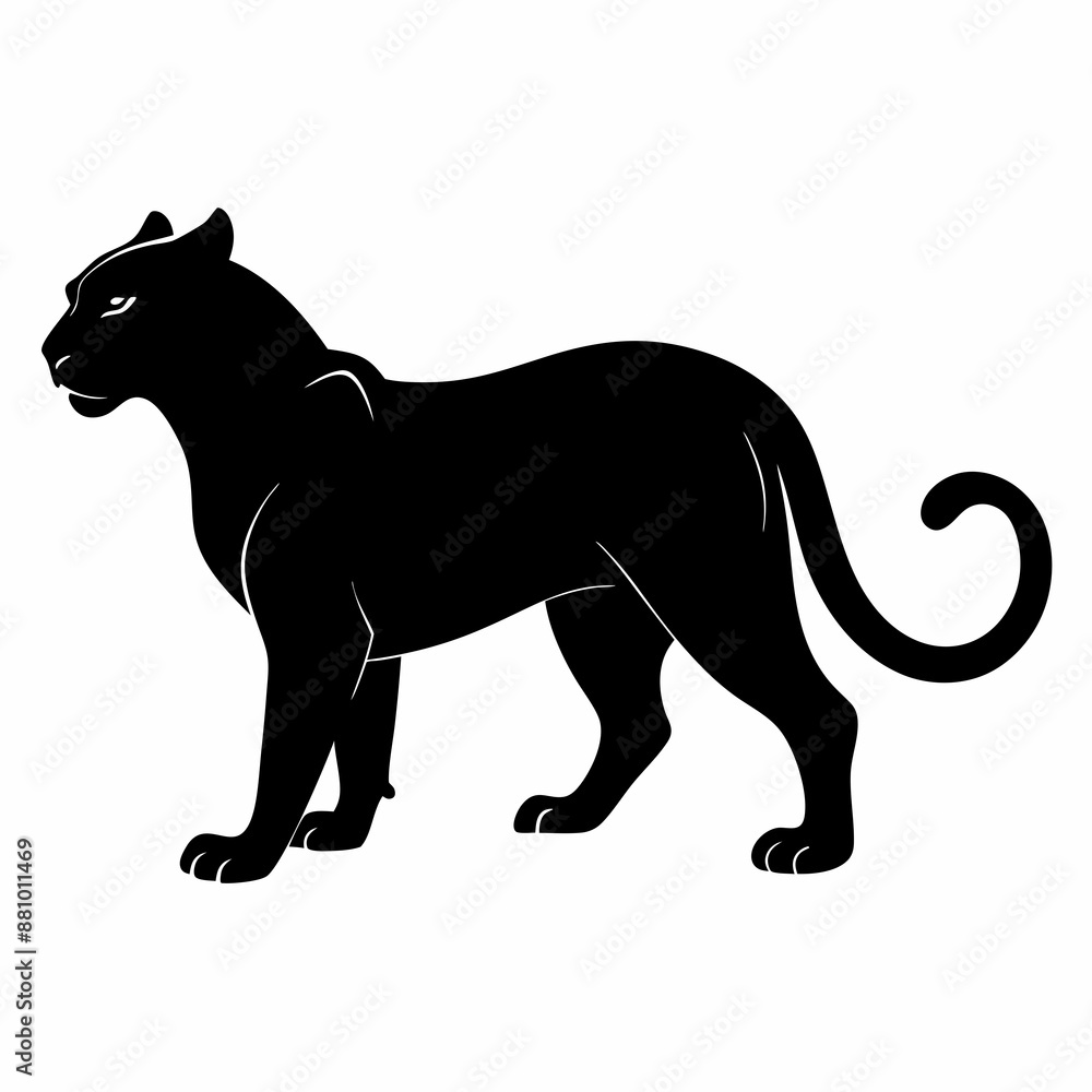 Obraz premium Leopard Black silhouette