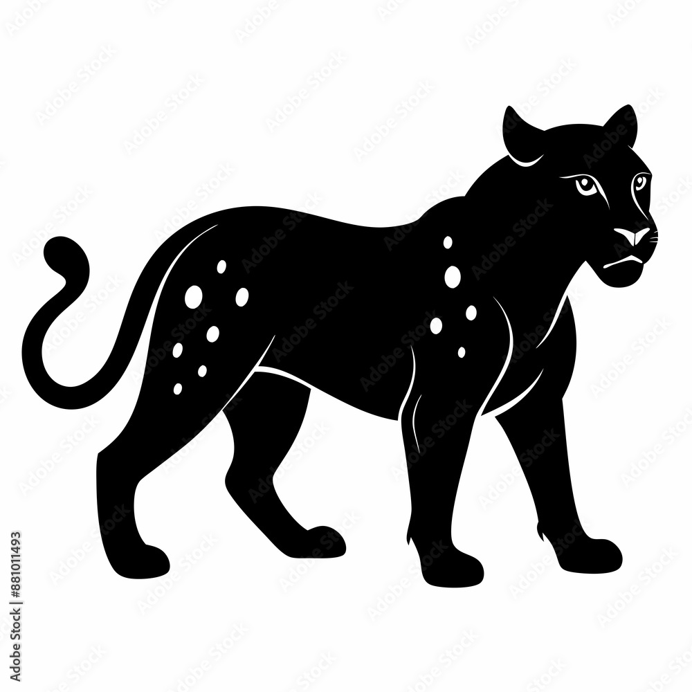 Obraz premium Leopard Black silhouette