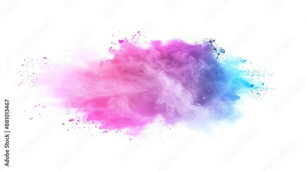 Abstract Explosion of Pink, Purple, and Blue Powder Abstract Explosion of Pink, Purple, and Blue Powder