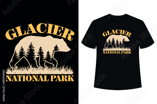 Glacier National Park Montana, Bear Souvenir US T-Shirt