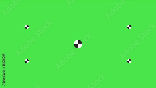 Obraz na plátně Green screen background, VFX motion tracking markers