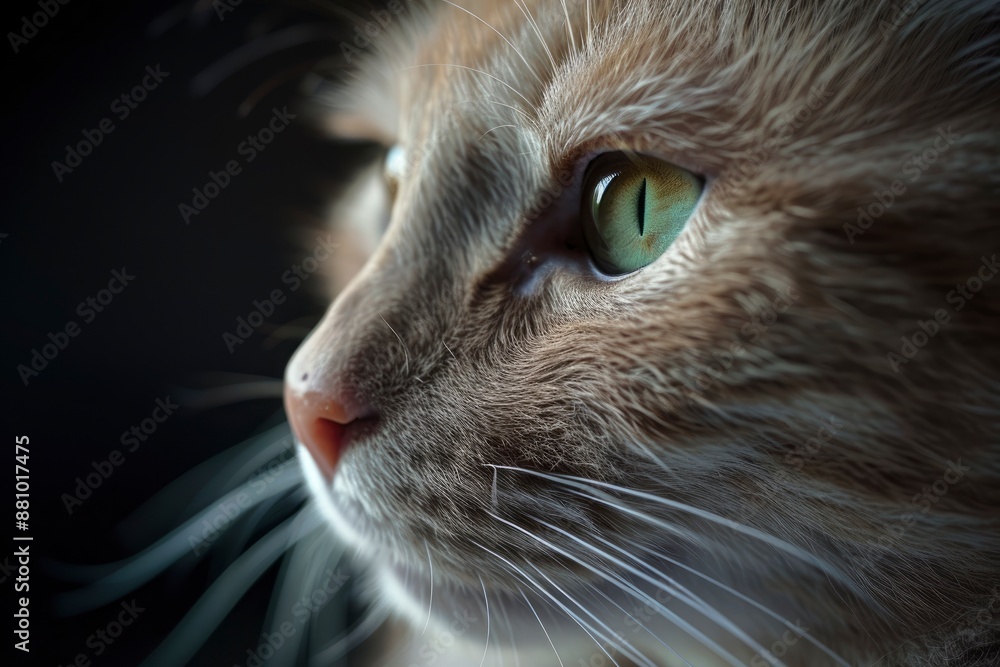 e-commerce photo, one very different cute cat, calm, ambient light, very realistic, mint and green, closeup generative ai e-commerce photo, one very different cute cat, calm, ambient light, very realistic, mint and green, closeup generative ai