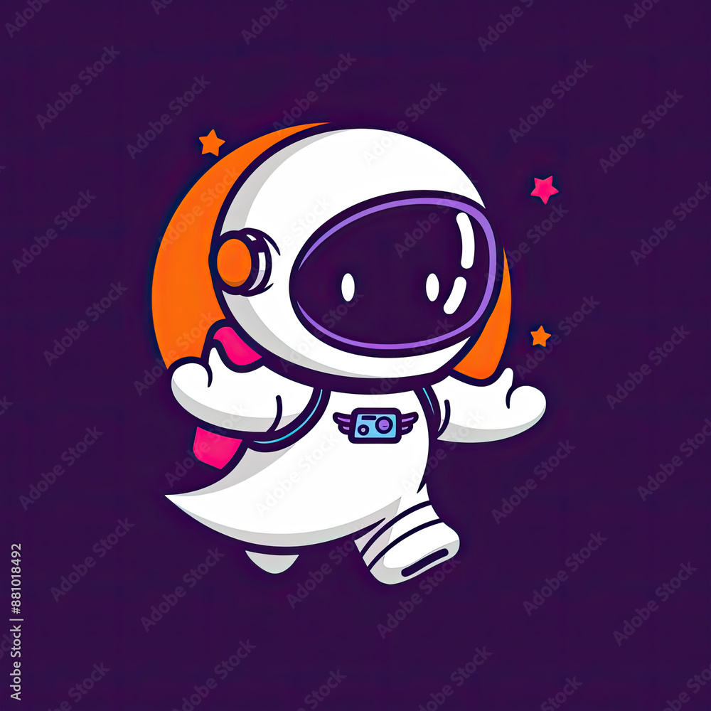 Cute Astronaut Flying White Ghost Cartoon Vector Icon Illustration. Science Holiday Icon Concept Isolated Premium Vector. Flat Cartoon Style Cute Astronaut Flying White Ghost Cartoon Vector Icon Illustration. Science Holiday Icon Concept Isolated Premium Vector. Flat Cartoon Style
