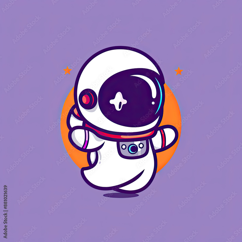 Cute Astronaut Flying White Ghost Cartoon Vector Icon Illustration. Science Holiday Icon Concept Isolated Premium Vector. Flat Cartoon Style Cute Astronaut Flying White Ghost Cartoon Vector Icon Illustration. Science Holiday Icon Concept Isolated Premium Vector. Flat Cartoon Style