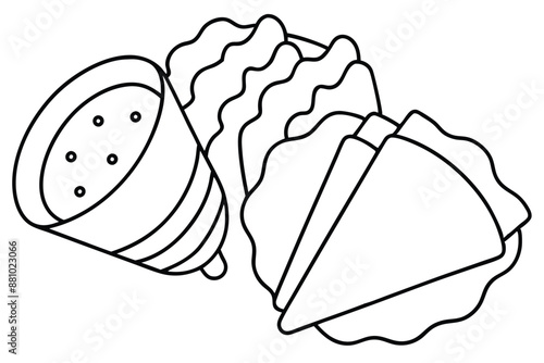 Crepes Line Art Design Illustration Drawing Hand Sketch Artwork