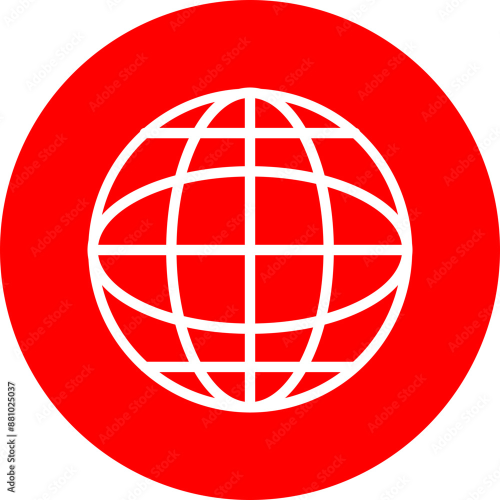 Language Vector Line White Circle Red Language Vector Line White Circle Red