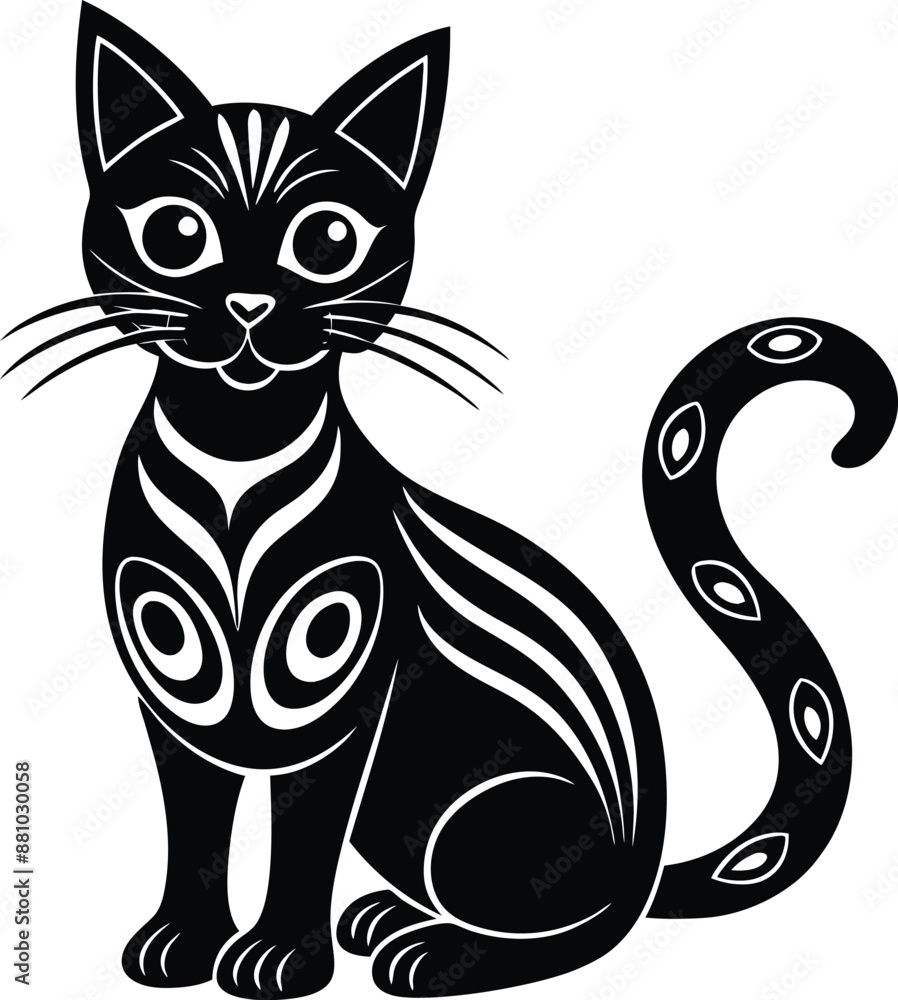 decorative cat illustration black and white. pets, shorthair, tail, red, purebred, british, posing, paw, decorative cat illustration black and white. pets, shorthair, tail, red, purebred, british, posing, paw,