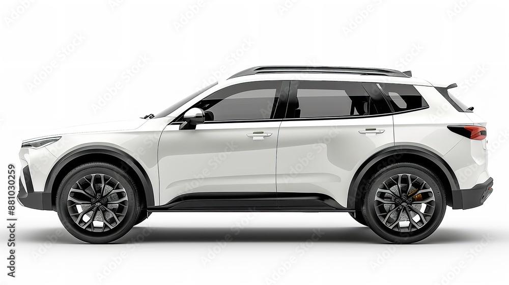 3D rendering of a brand-less generic SUV concept car 3D rendering of a brand-less generic SUV concept car