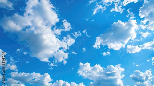 Fototapeta Naklejka Na Ścianę i Meble -  Image of blue sky with clouds and empty space