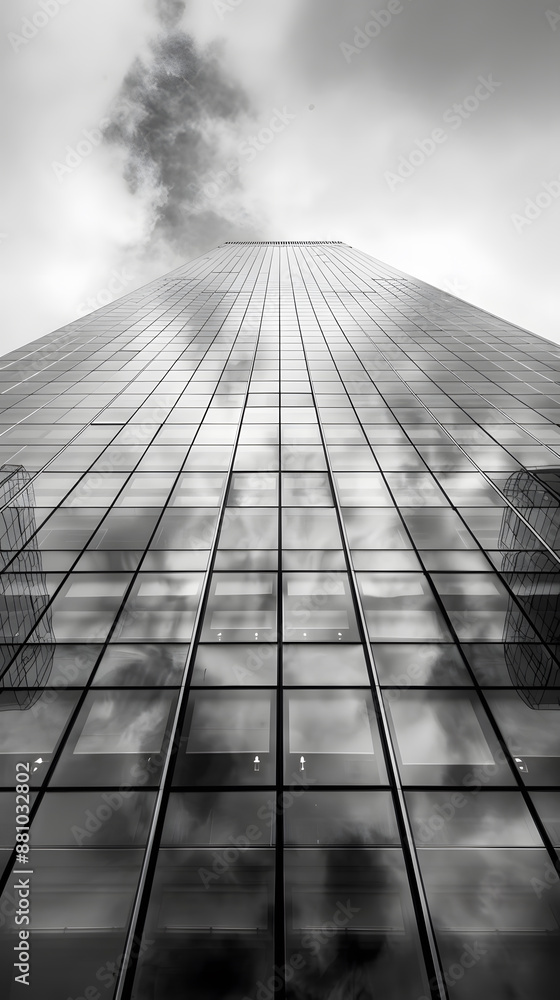Fototapeta premium Skyscrapers, business office buildings modern architecture. Architectural photography