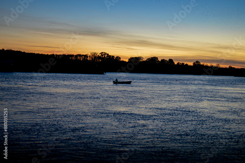 sunset on the river