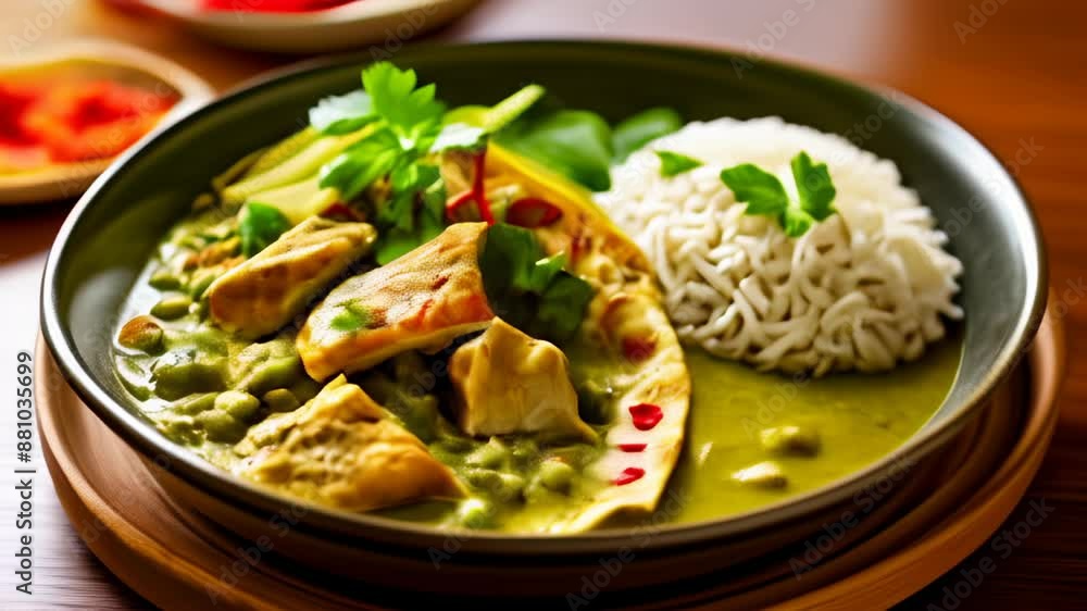 Delicious Asian cuisine served on a wooden table Delicious Asian cuisine served on a wooden table