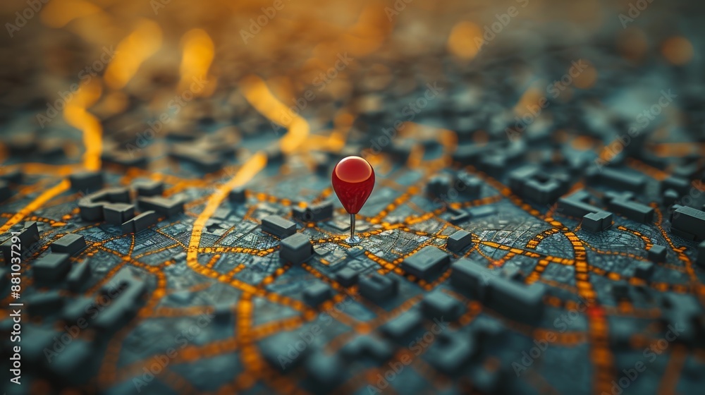 Location marking on a map with routes. Adventure, discovery, navigation, communication, logistics, geography, transport and travel theme concept background. Location marking on a map with routes. Adventure, discovery, navigation, communication, logistics, geography, transport and travel theme concept background.