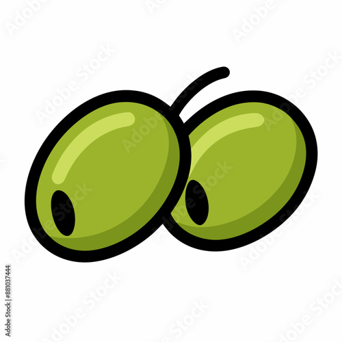 Olives Hand Drawn Doodle Icon, isolated white background (30)
