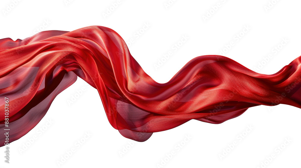 Red Silk Fabric Flowing In The Wind Red Silk Fabric Flowing In The Wind