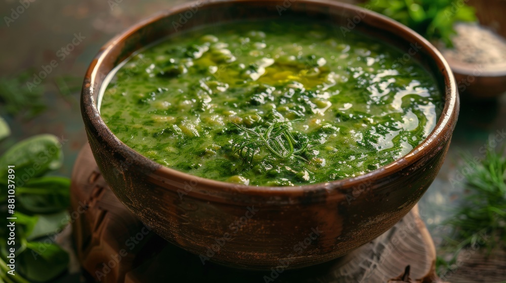 The national cuisine of Egypt. Mashed pea soup in Egyptian style. The national cuisine of Egypt. Mashed pea soup in Egyptian style.