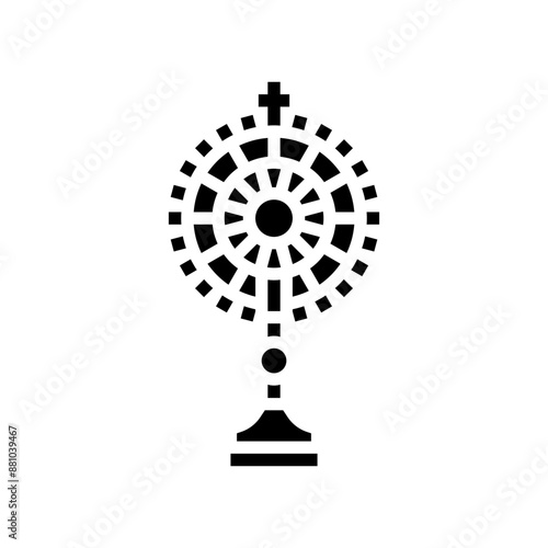 Schilderij op canvas corpus christi feast catholic holiday glyph icon vector