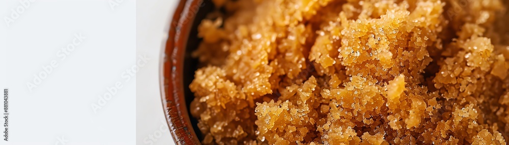 A closeup of Uzbek khalva, showing its dense, sweet texture, placed on a traditional ceramic plate against a minimalistic white background with soft lighting A closeup of Uzbek khalva, showing its dense, sweet texture, placed on a traditional ceramic plate against a minimalistic white background with soft lighting