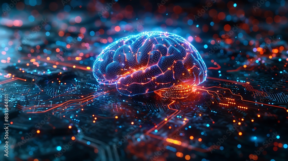 AI Digital Brain background AI Digital Brain background