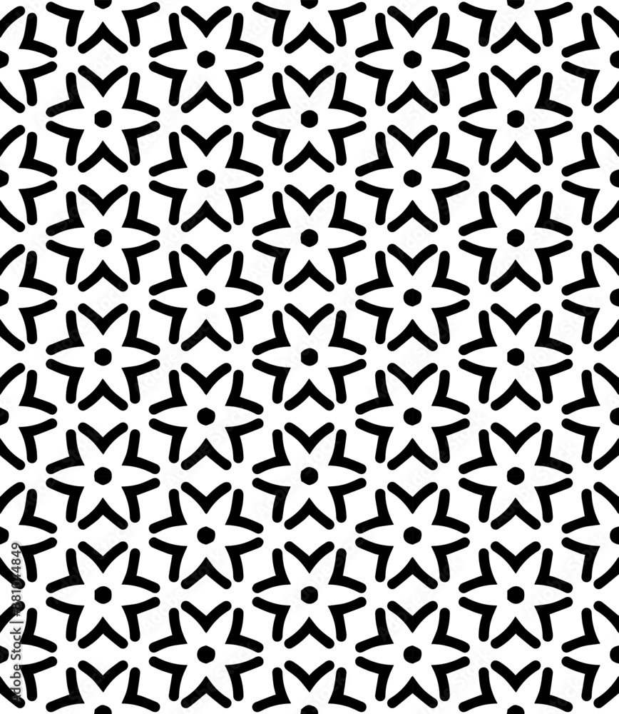 Black and white seamless abstract pattern. Background and backdrop. Grayscale ornamental design. Black and white seamless abstract pattern. Background and backdrop. Grayscale ornamental design.