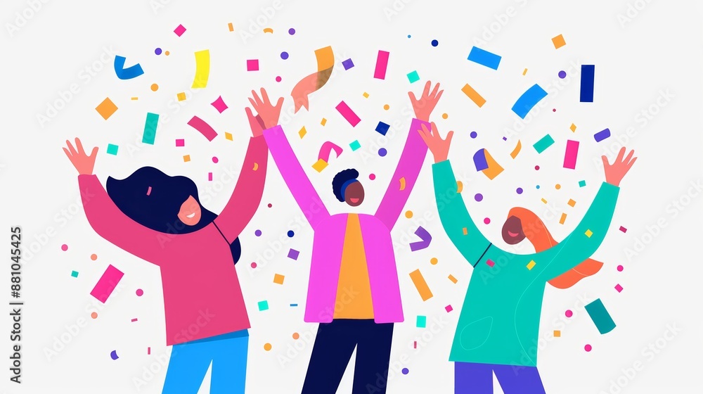 A vibrant picture of friends celebrating together at school, in casual outfits, illustrating warmth and celebration, realistic, cinematic, 8k, very detailed A vibrant picture of friends celebrating together at school, in casual outfits, illustrating warmth and celebration, realistic, cinematic, 8k, very detailed