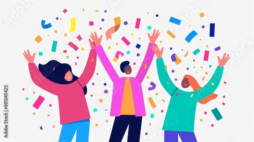 A vibrant picture of friends celebrating together at school, in casual outfits, illustrating warmth and celebration, realistic, cinematic, 8k, very detailed